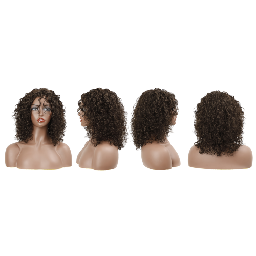 Rebecca fashion style fine Kinky Curly Wig heat resistant bob loose curl synthetic hair wigs short curly wave daily for women